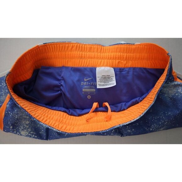Nike 548482-564 Women's Sz M Blue/Orange Dri-Fit Tempo Galaxy Running Shorts - Picture 3 of 8
